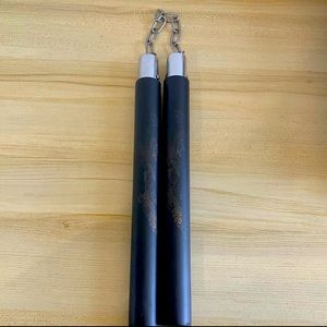 Black and Gold Dragon Nunchucks